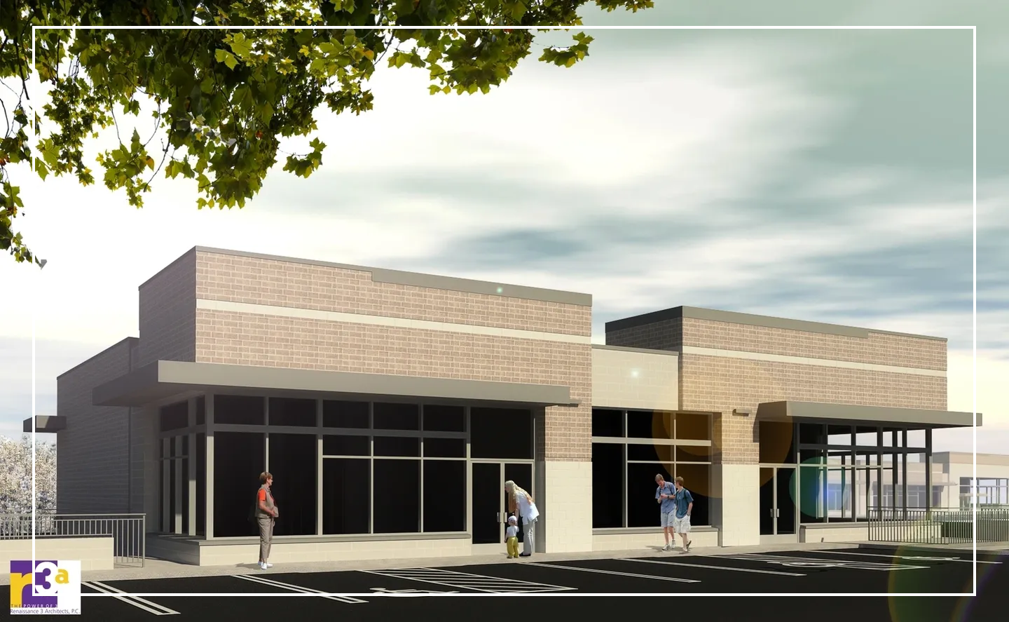 Frame 1618874053 A rendering of the exterior of a store.